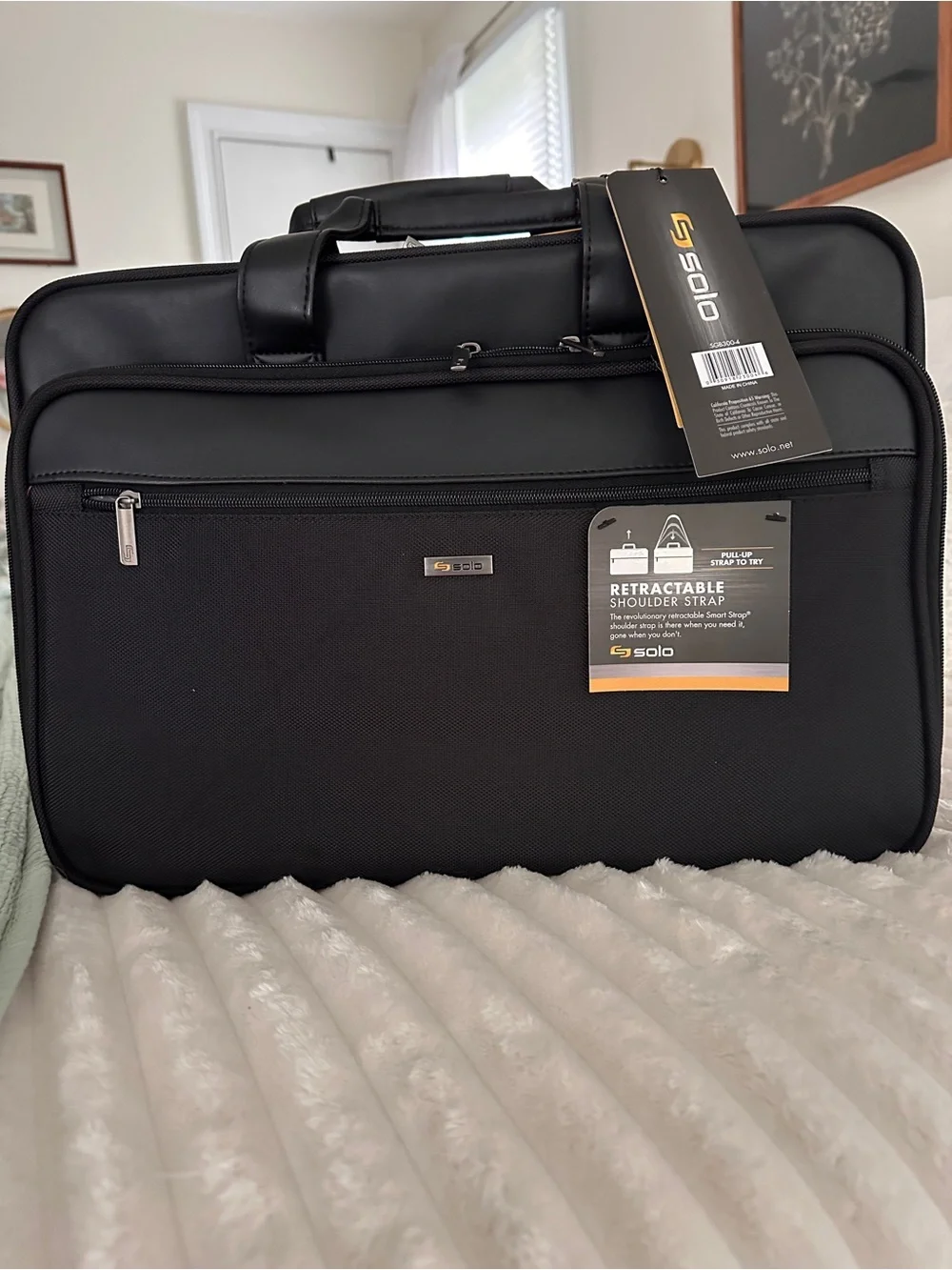 Black Professional Laptop Briefcase Messenger Bag
